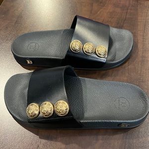 Balmain Slides rubber sole, black, size 38